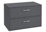 Clearance: Finland 80cm Unit with Counter Top Chrome Handle Matt Midnight Grey