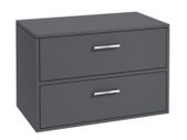 Clearance: Finland 80cm Unit with Counter Top Chrome Handle Matt Midnight Grey