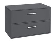 main image for ad Clearance: Finland 80cm Unit with Counter Top Chrome Handle Matt Midnight Grey