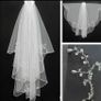 2 Tier Elbow Length Bridal Veil Image 2