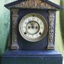 Vintage C19th American Ansonia Mantel Clock Black Marble Clock (works well and keeps time) Image 2