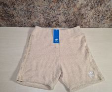 womens ADIDAS Terry Towelling towel shorts beige Size UK 12 EU 38 BRAND NEW WITH TAGS