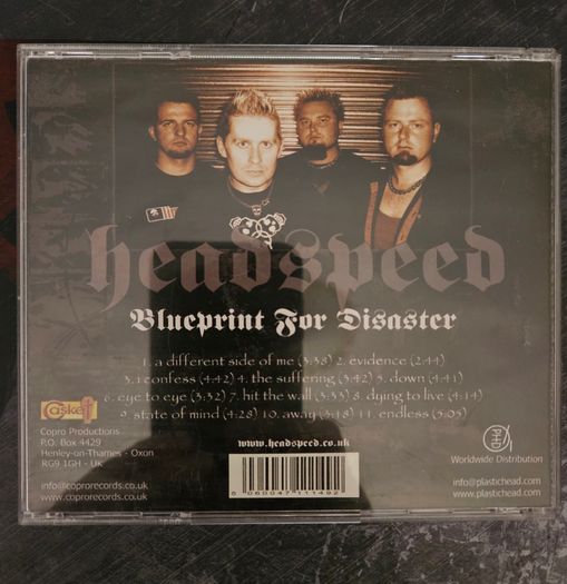 Headspeed "Blueprint For Disaster" CD Album