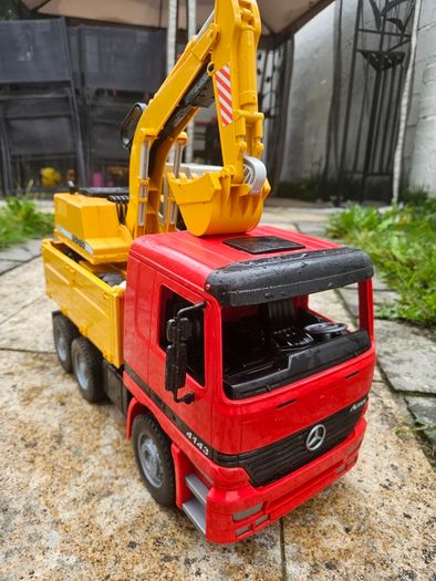 Bruder Mercedes Actros TGA Construction Truck with Liebherr Excavator