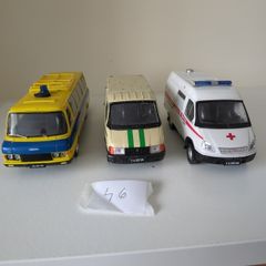 Set of 3 Diecast Model Cars  DeAgostini Soviet/Russian Service Vehicles