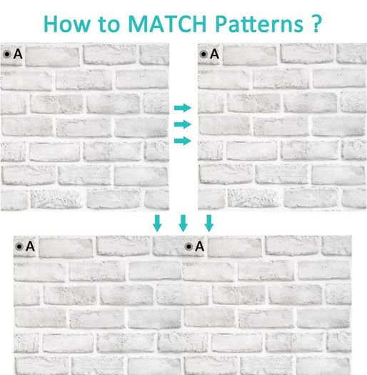 Brick Effect Self Adhesive Wallpaper, Sticky Back Plastic Roll Vinyl, Peel and Stick Wallpaper Suitable for Living Room, Kitchen, Bedroom, 44.5x300cm (FREE POSTAGE)