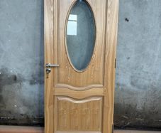 Veneer Oak Interior Doors with oval glass panel