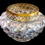 Vintage Harrods Heavy Cut Crystal Rose Bowl Image 3