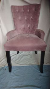 Dining chair pink velvet