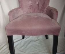 Dining chair pink velvet