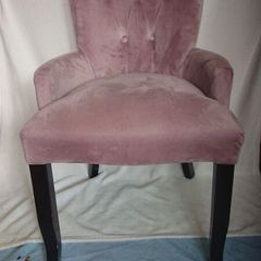 Dining chair pink velvet