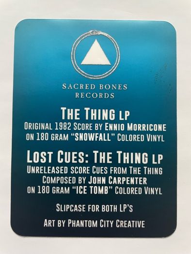 The Thing - Soundtrack (Boxset) - John Carpenter & Ennio Morricone (+DVD)