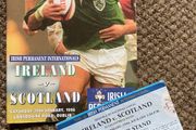 Very Rare 1996 Ireland v Scotland - Five Nations Championship Programme + Match Ticket