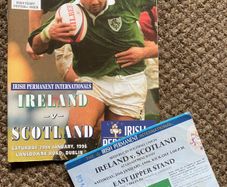 Very Rare 1996 Ireland v Scotland - Five Nations Championship Programme + Match Ticket