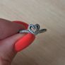 Pandora Sparkling Wishbone Heart silver ring  size 48 Image 4