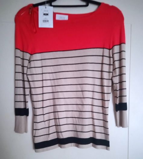 Strip knit jumper