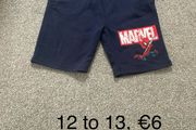 Spider man shorts, 12 to 13