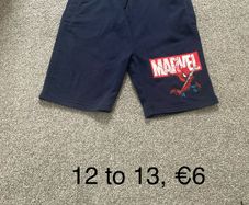 Spider man shorts, 12 to 13
