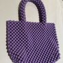 Purple Acrylic Beaded Tote Bag! Image 5
