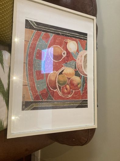 Cesar Manrique Framed Print - Colourful Fruit - 72 cm wide by 52 cm