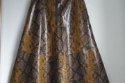 Zara Snake Print Faux Leather Skirt Size S