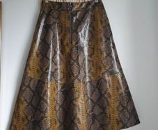 Zara Snake Print Faux Leather Skirt Size S