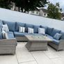 Garden rattan &  fire pit set Image 3