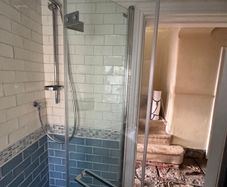 Glass shower screen and shower fittings