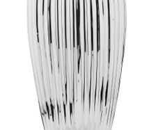 Ribbed Electroplated Ceramic Vase - Large