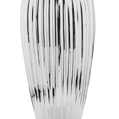 Ribbed Electroplated Ceramic Vase - Large
