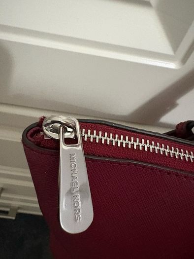 Michael Kors Jet Set Saffiano Leather Tote Bag Burgundy