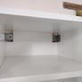 Kitchen Wall Cabinet white with 4 shelves and 1 glass door Image 4