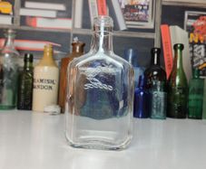 164 - Vintage Clear Glass Decorative Collectible Hennessy Bottle