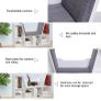 HOMCOM Bookcase Storage Shelf with Cushioned Reading Seat, Cube Bookshelf Organizer for Bedroom Living Room, White Image 6