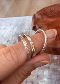 3 silver rings set