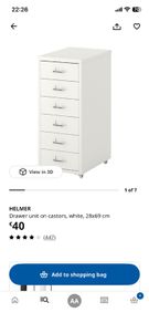 Helmer drawer unit on castors
