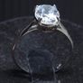 Vintage 18ct White Gold Solitaire Ring 750 Italy Size 54.5 Image 2