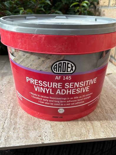 Ardex pressure sensitive vinyl adhesive
