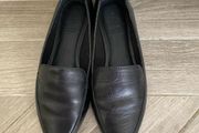 M&amp;S Black Leather Flats