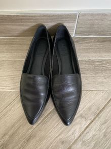 M&S Black Leather Flats