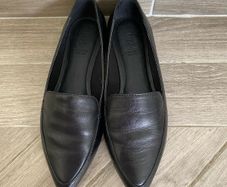 M&S Black Leather Flats