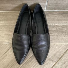 M&S Black Leather Flats