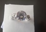 10KT White Gold Filled Solitaire Ring