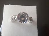 10KT White Gold Filled Solitaire Ring