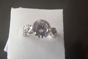 10KT White Gold Filled Solitaire Ring