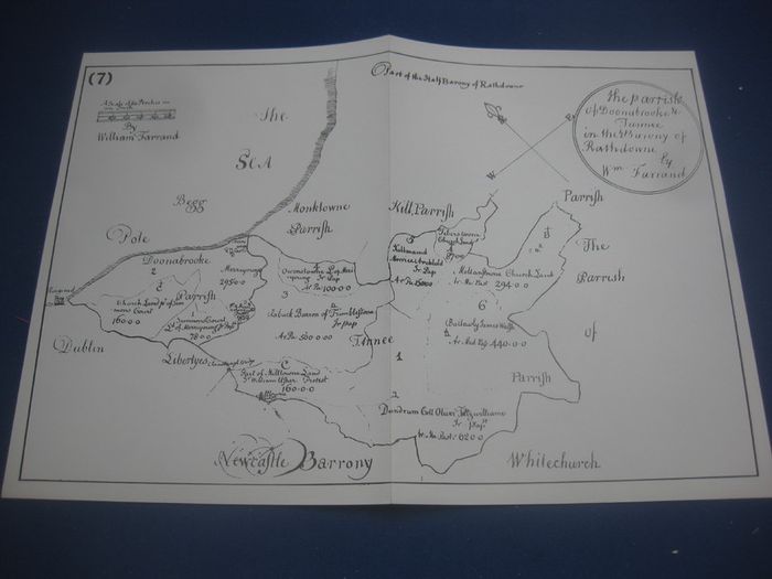 Replica Map Of The Parish Of Doonabrooke & Tannee - Barony Of Rathdowne