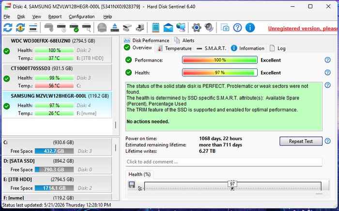 Samsung 128GB NVME SSD Drives