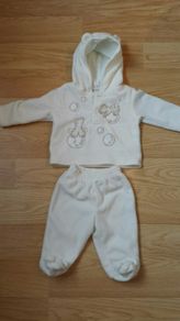 Neutral 0-3 months fleece baby set
