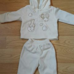 Neutral 0-3 months fleece baby set