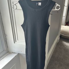 Black Ribbed Dress - Size S